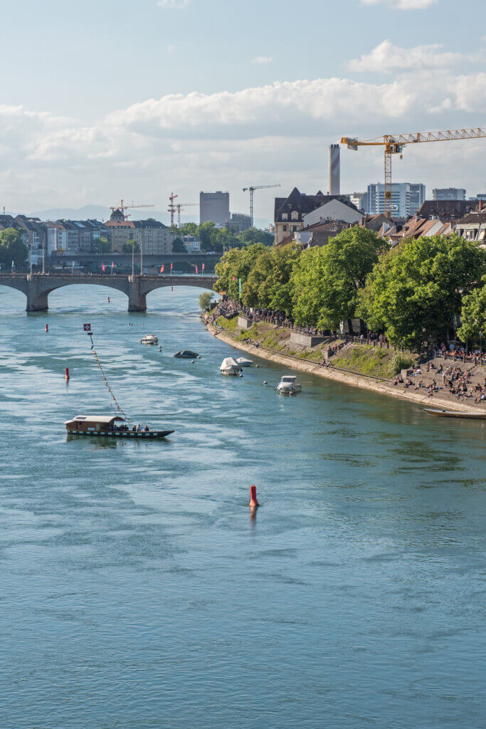Europäischer Tag des Denkmals 2025 in Basel – Ansicht Rhein von der Wettsteinbrücke aus